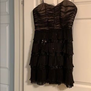 Black lace and sequined dress
